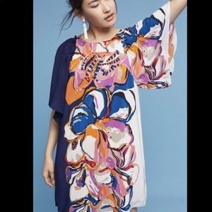 NWOT ANTHROPOLOGIE MAEVE VERO Silk Mini Dress